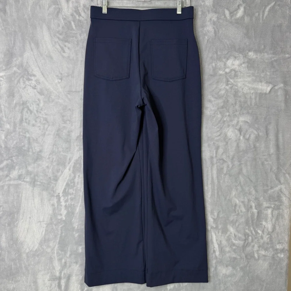 Halara Halotek Air Pants Womens L Midnight Blue Straight‎ Leg High Rise Pockets